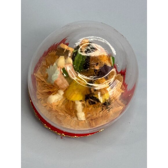 Vintage Nativity Scene Snow Globe With Red & Gold Base - Picture 8 of 10